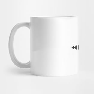 Play, pause, rewind buttons Mug